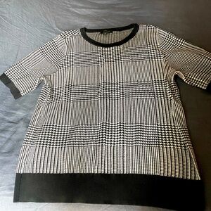 Black and White Houndstooth Sweater by Ann Taylor -XXL